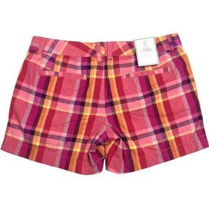 Old Navy Favorite Khakis Womens Size 6 Plaid Shorts Waist 31 NWT